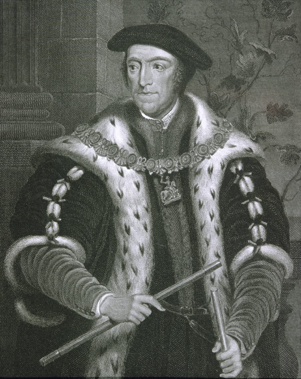 Portrét Thomase Howarda (1473-1554), 3. vévody z Norfolku, z knihy "Lodge