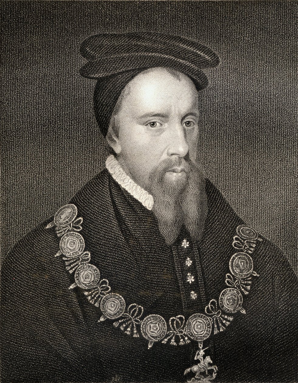 Portrét Thomase Stanleyho (1435-1504) 1. hrabě z Derby, z Lodges British Portraits, 1823 od English School