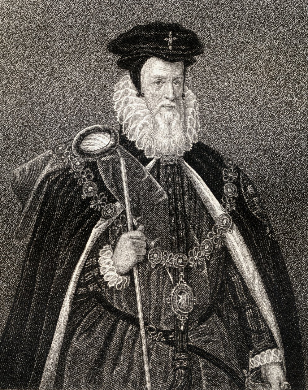 Portrét Williama Cecila (1520-98) Lord Burghley, z 