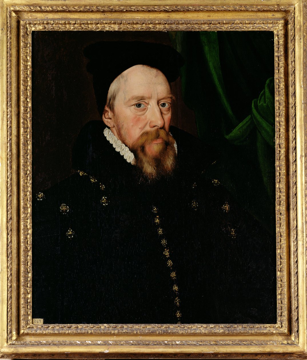 Portrét Williama Cecila, prvního barona Burghleyho (1520-98) od English School