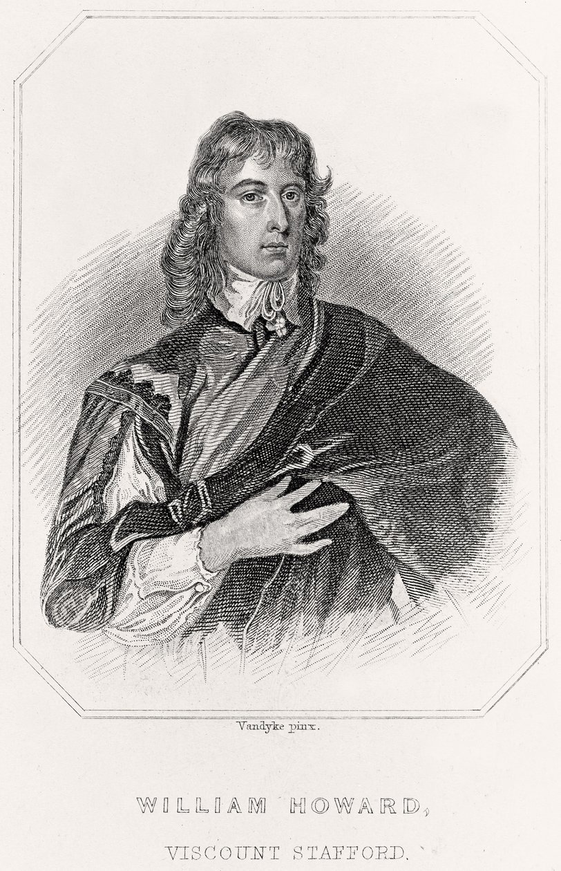 Portrét Williama Howarda, vikomta Stafforda, 1835 od English School