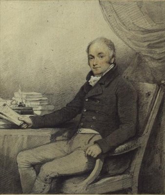 Portrét Williama Ralpha Cartwrighta (1771-1847), MP, z Aynhoe Park, Northamptonshire (akvarel a tužka na papíře) od English School