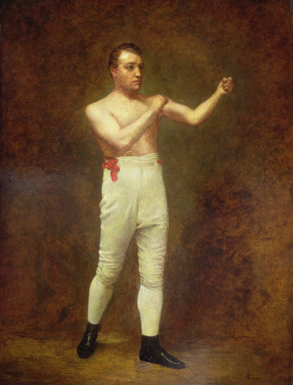Portrét boxera, cca 1800 (olej na plátně) od English School