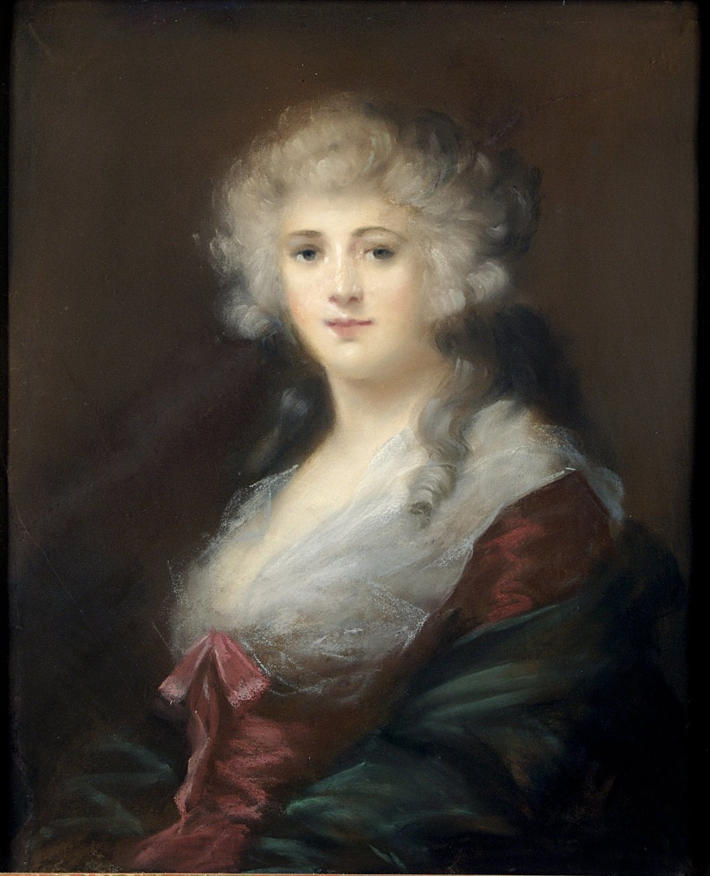Portrét dámy, která je považována za Georgianu Spencer (1757-1806), vévodkyni z Devonshire od English School