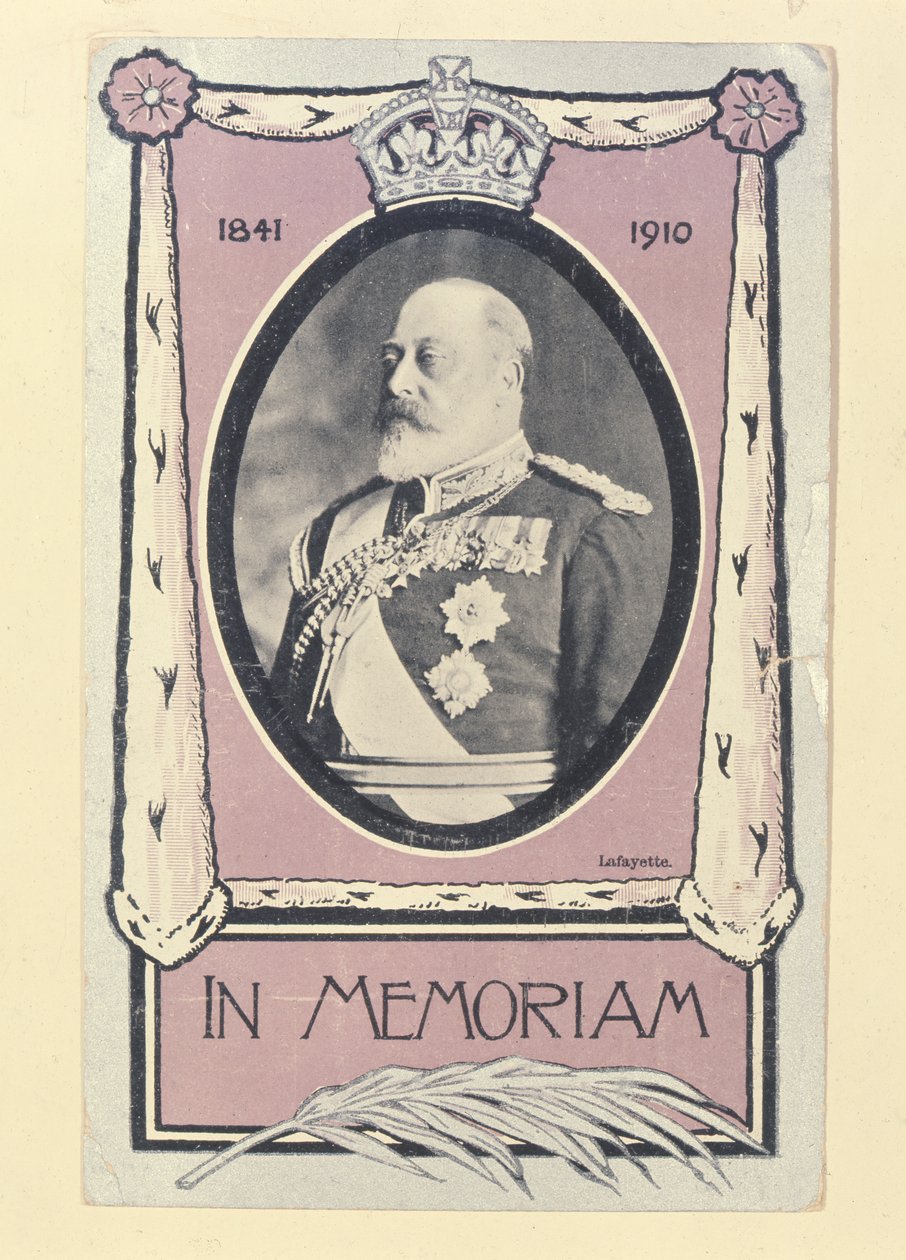 Pohlednice připomínající smrt Edwarda VII, c.1910 od English School