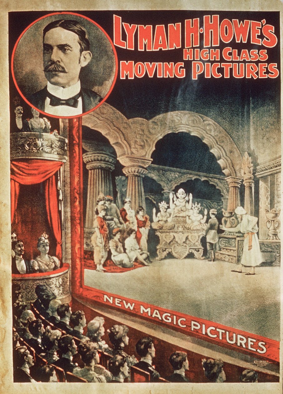 Plakát propagující Lyman H. Howes High Class Moving Pictures od English School