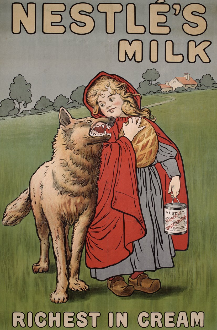 Plakátová reklama Nestles milk, 1900 od English School