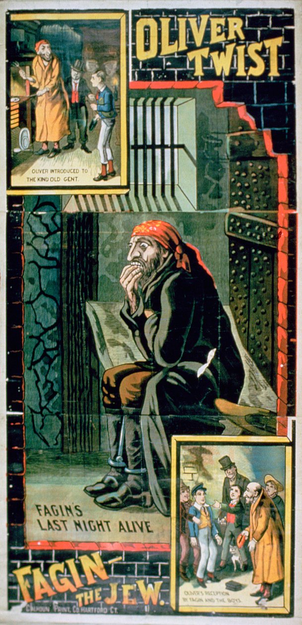 Plakát k filmu Oliver Twist (barevná litografie) od English School
