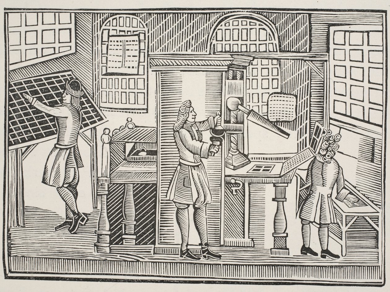 Printing Office, c.1710 od English School