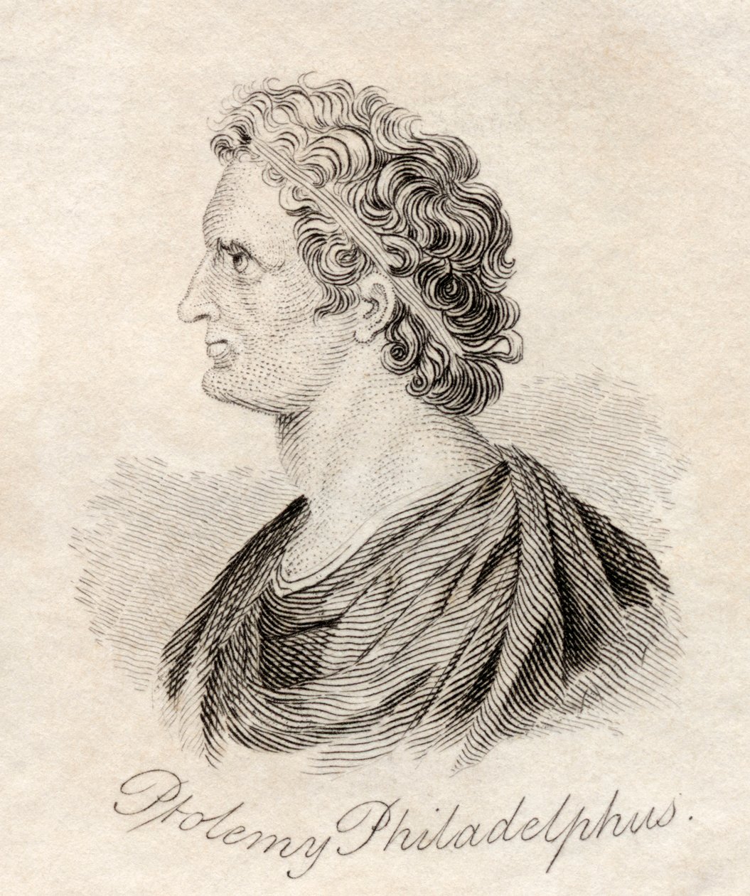 Ptolemaios II Filadelfus, z knihy "Crabb
