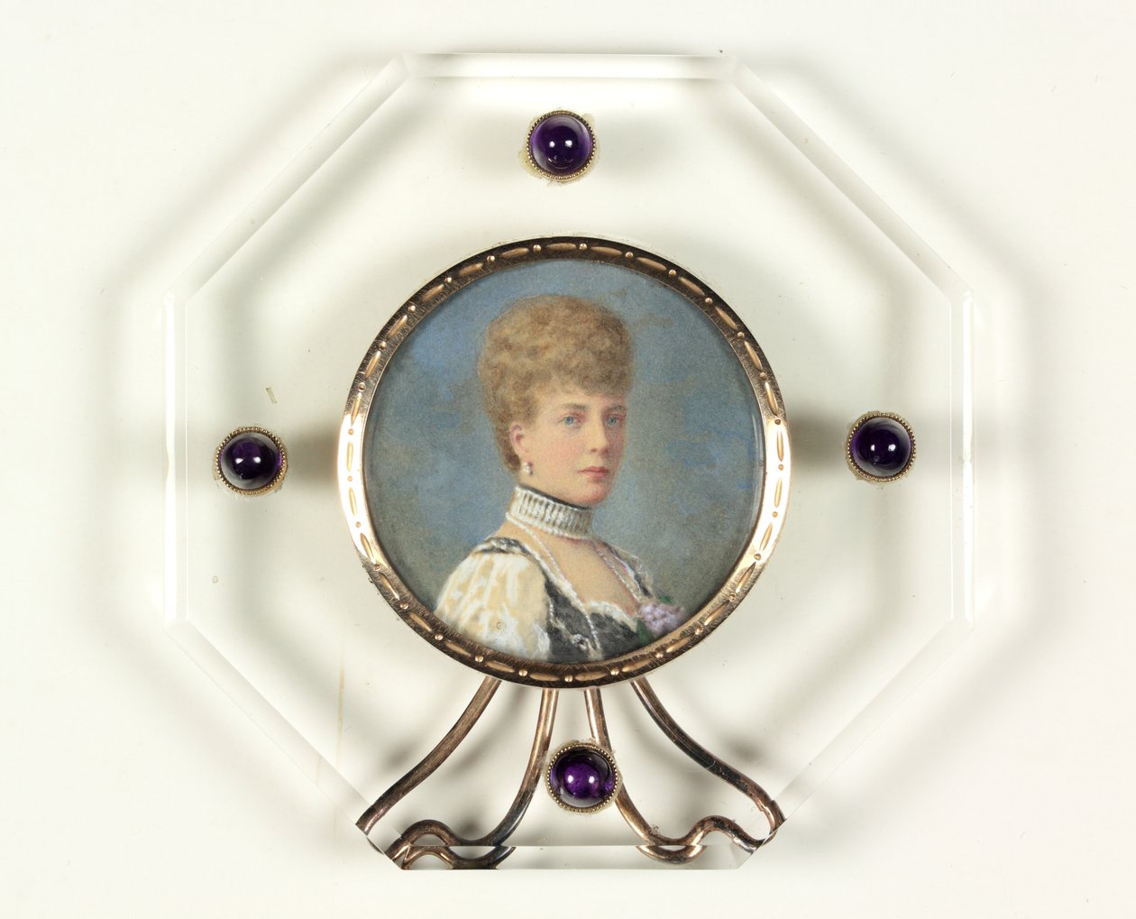 Královna Alexandra, když princezna z Walesu (akvarel na papíře) od English School