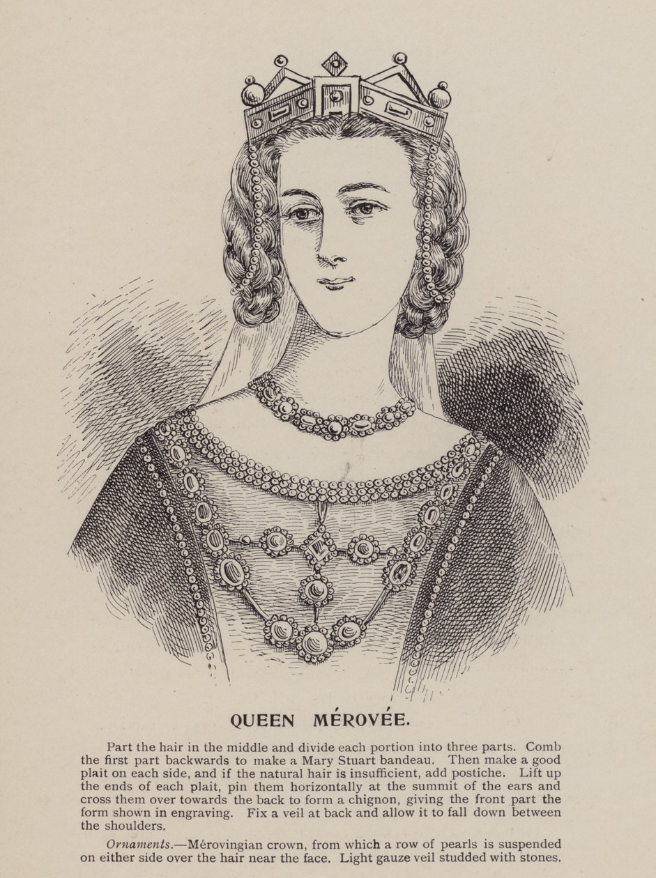 Královna Merovee (rytina) od English School