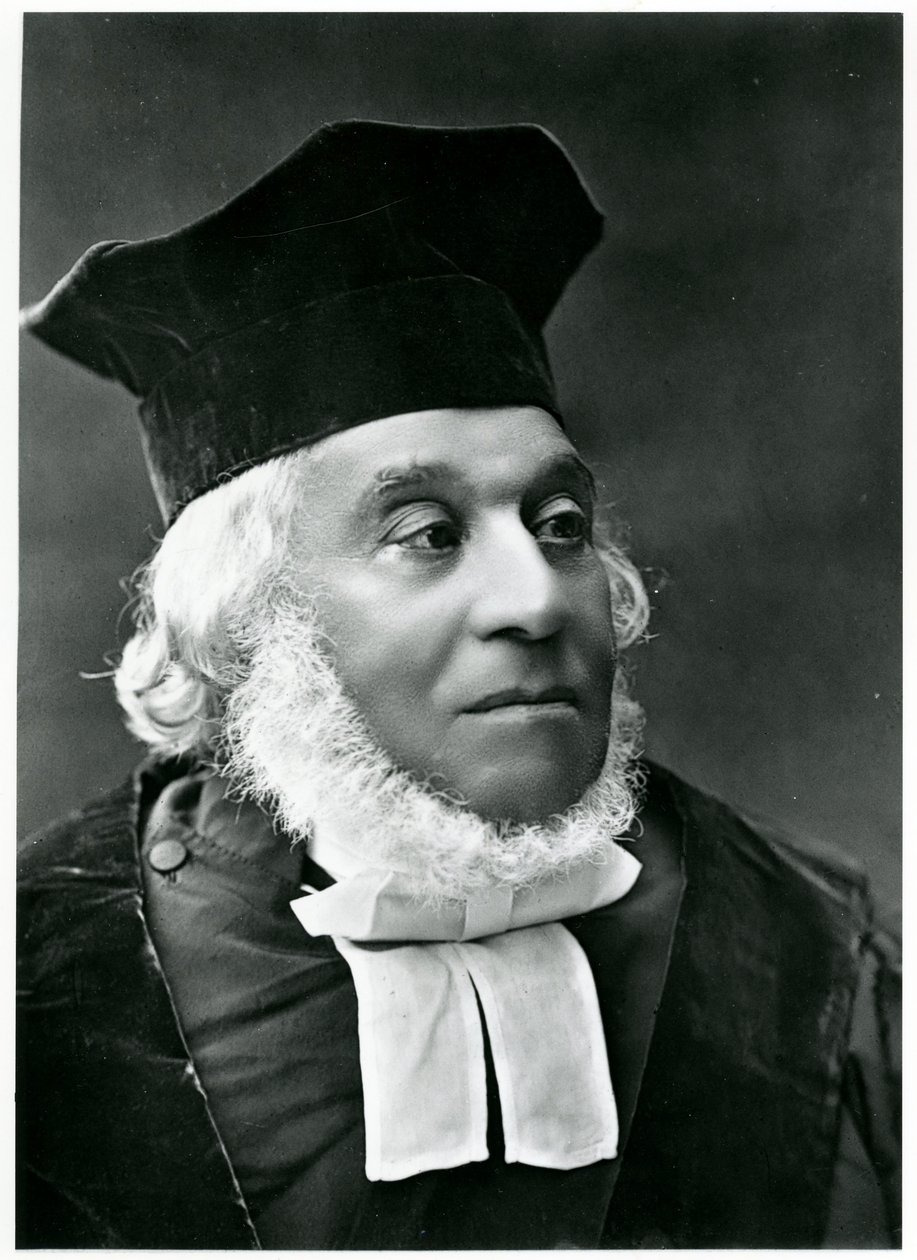 Rabín Nathan Marcus hakohen Adler (1803-90) (černobílá fotografie) od English School