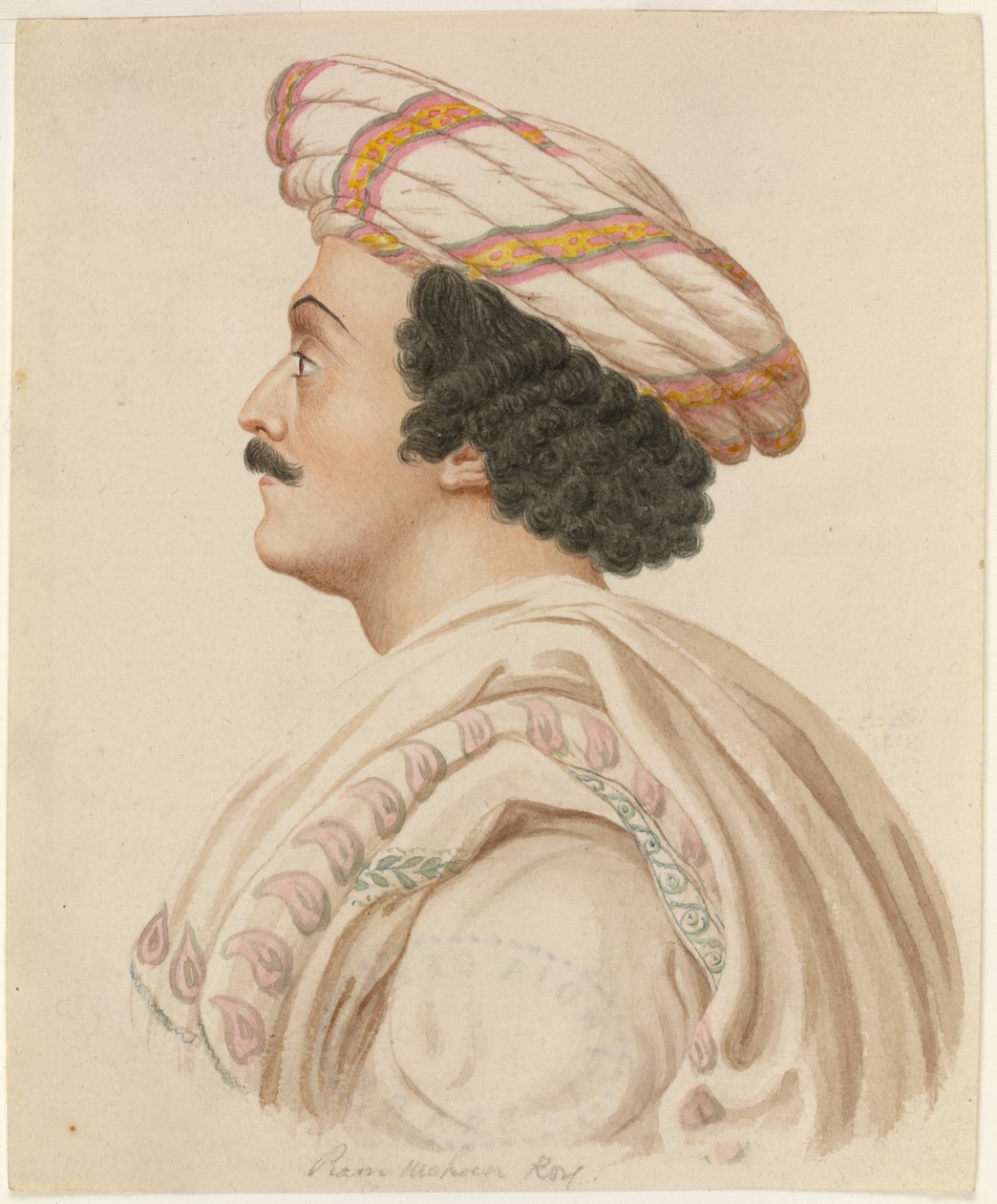 Raja Ram Mohan Roy (akvarel na papíře) od English School
