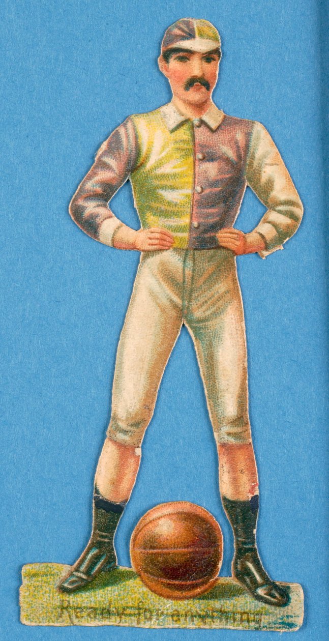 Ready for Anything?, vystřihovánka fotbalisty, 80.–90. léta 19. století od English School