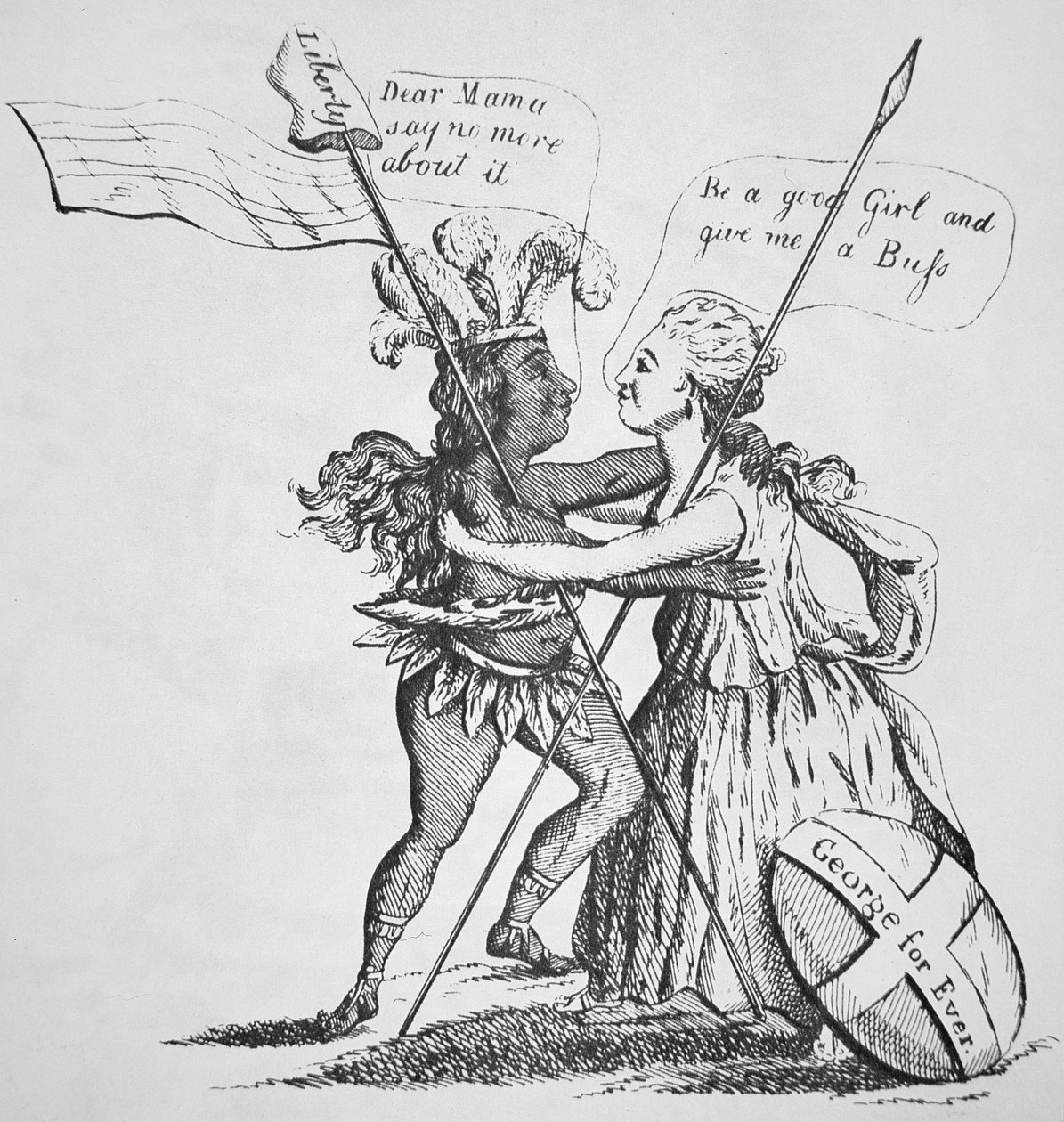 Usmíření mezi Britannií a její dcerou Amerikou od English School