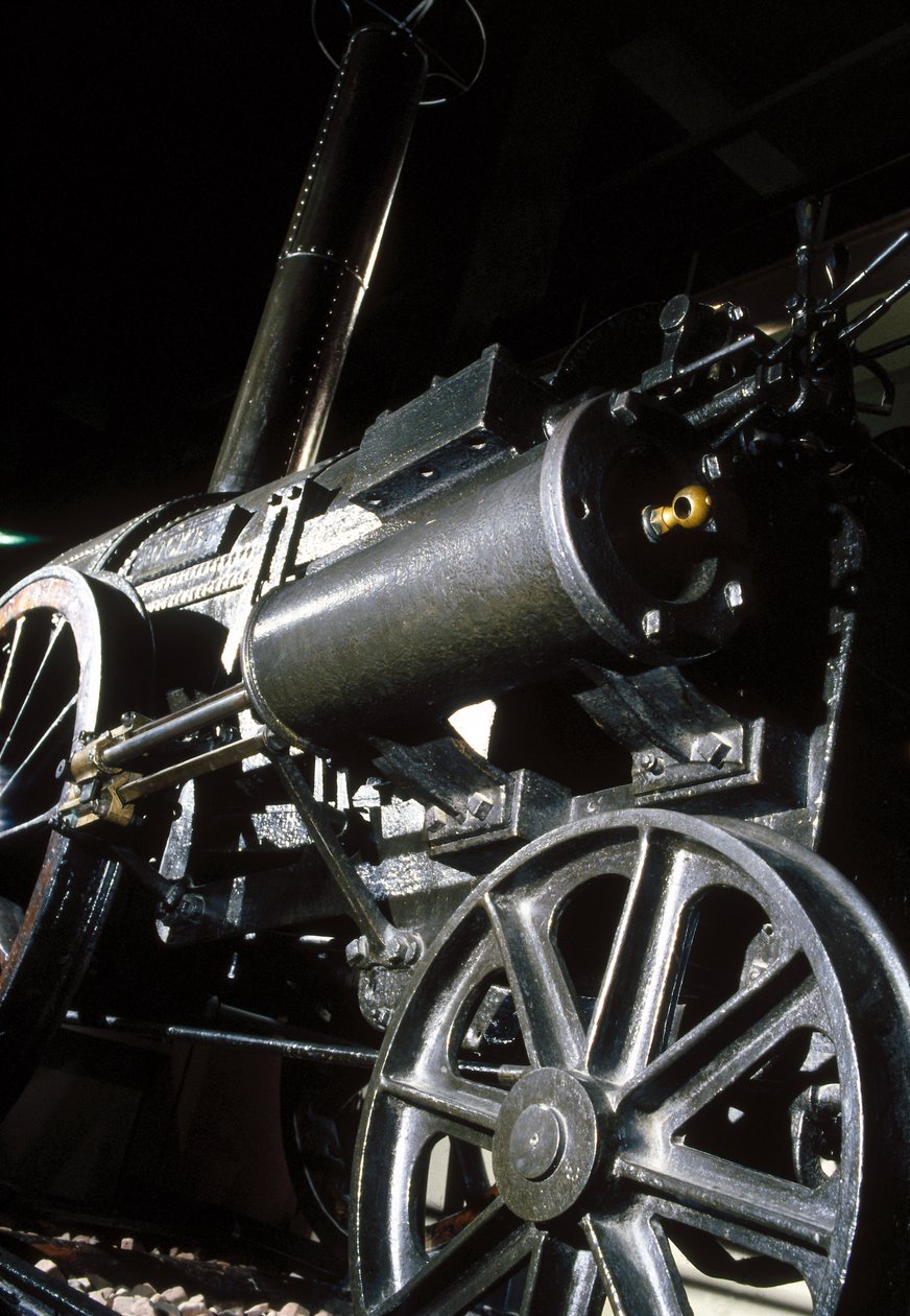Remains of Stephensons Rocket, 1829 (kov) (detail) od English School
