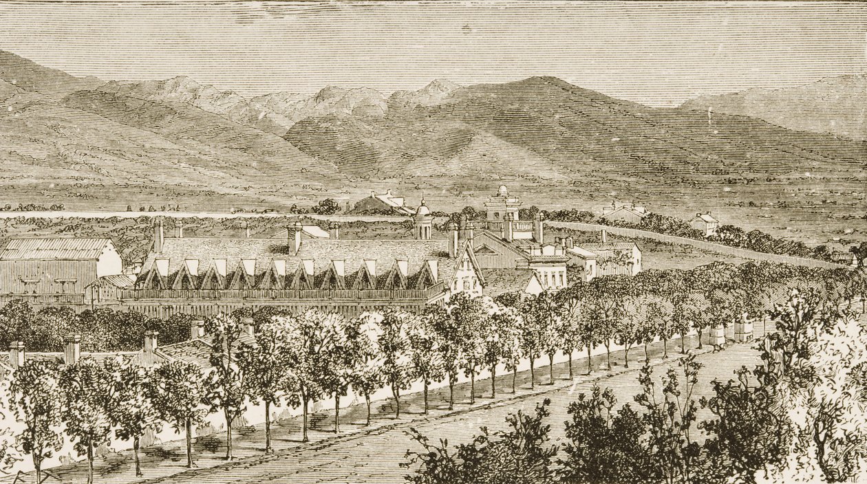 Rezidence Brighama Younga (1801-77), druhého prezidenta Mormonské církve, Salt Lake City, Utah, z „American Pictures“, vydaného The Religious Tract Society, 1876 od English School