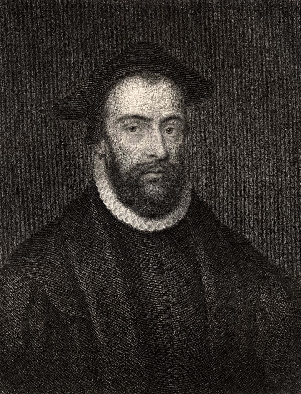 Rev John Bradford, vyrytý J. Jenkinsem, z „The National Portrait Gallery, Volume I“, publikované kolem roku 1820 (litho) od English School
