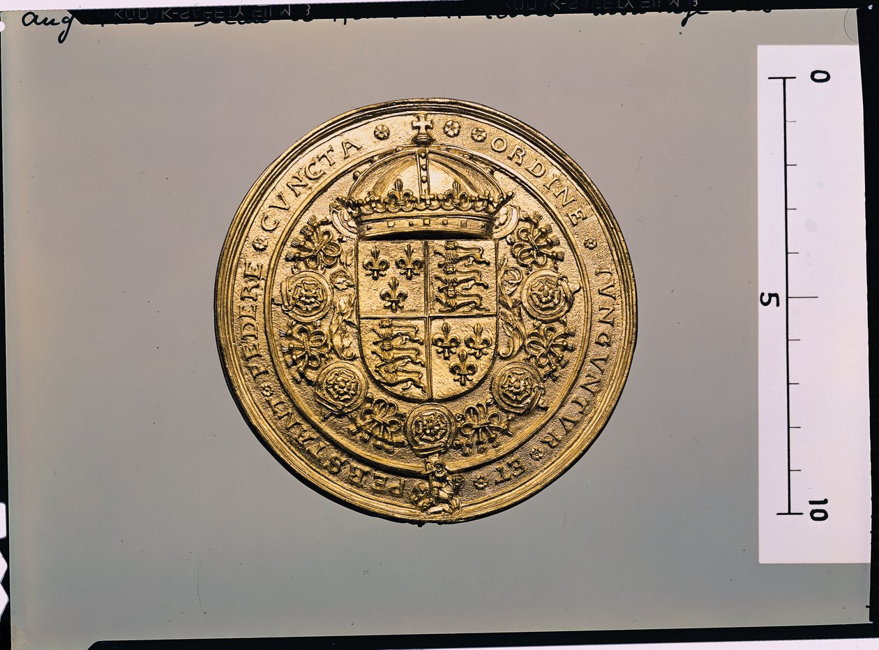 Rub pečeti Jindřicha VIII. (1491-1547) (zlato) (avers viz 183056) od English School