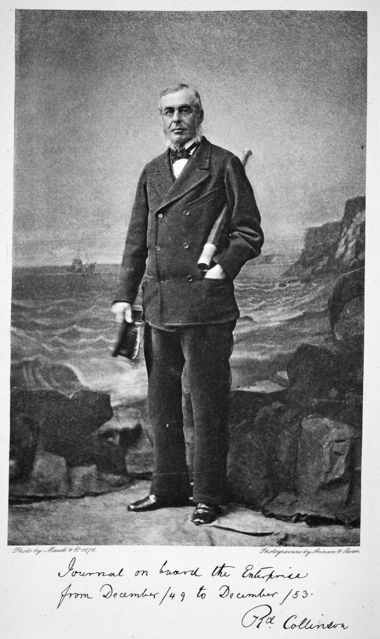 Richard Collinson - vedoucí expedice na HMS Enterprise, 1876 (hlubotisk) od English School