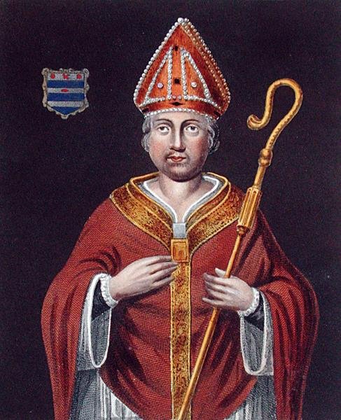Richard Fleming († 1431), po malbě v Bodleian Gallery (barevné lito) od English School