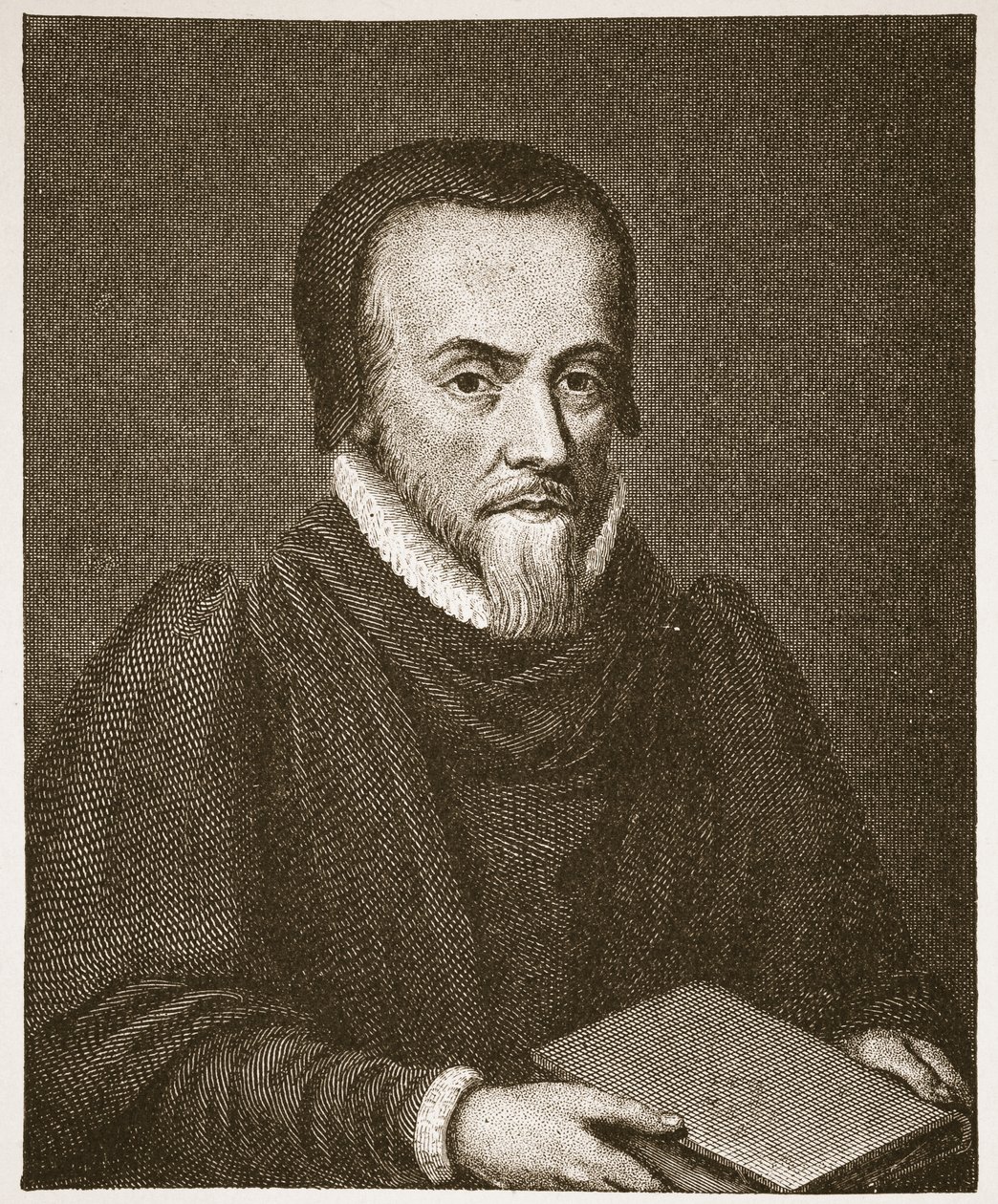 Richard Hooker, ilustrace z anglikánské církve: Spence-Jones, vyd. cca 1910 (sépiová fotografie). od English School