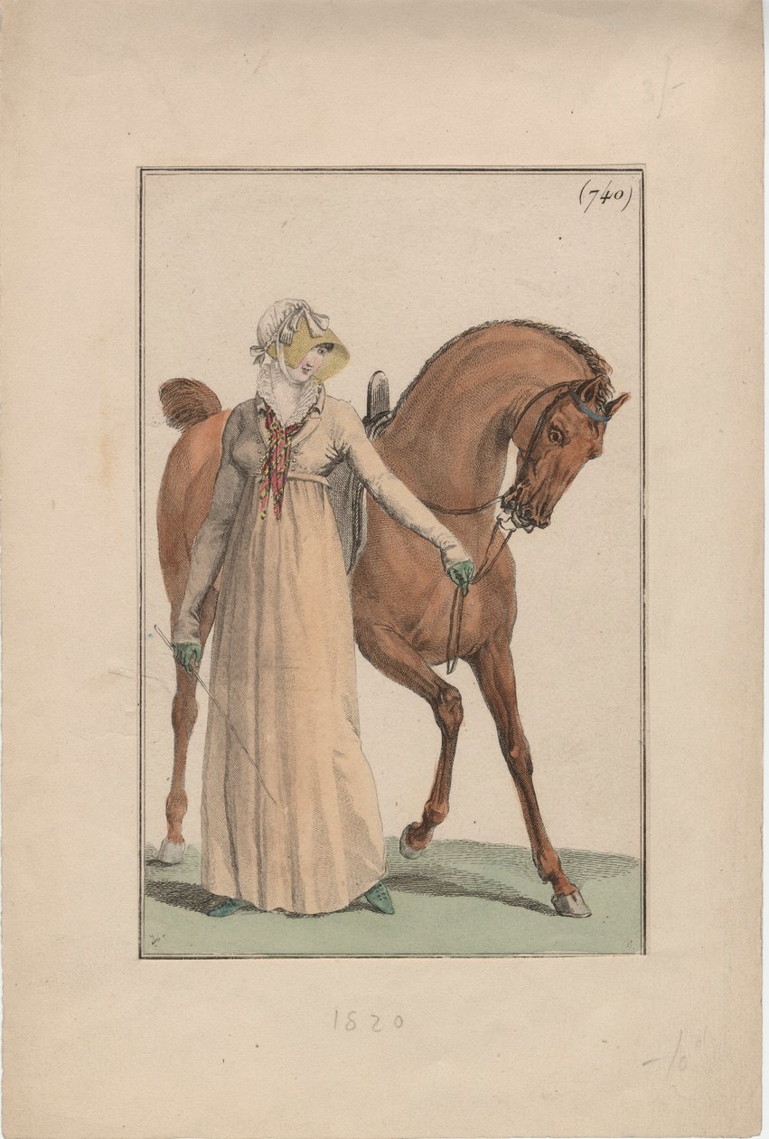 Jezdecké šaty, kolem roku 1806 od English School