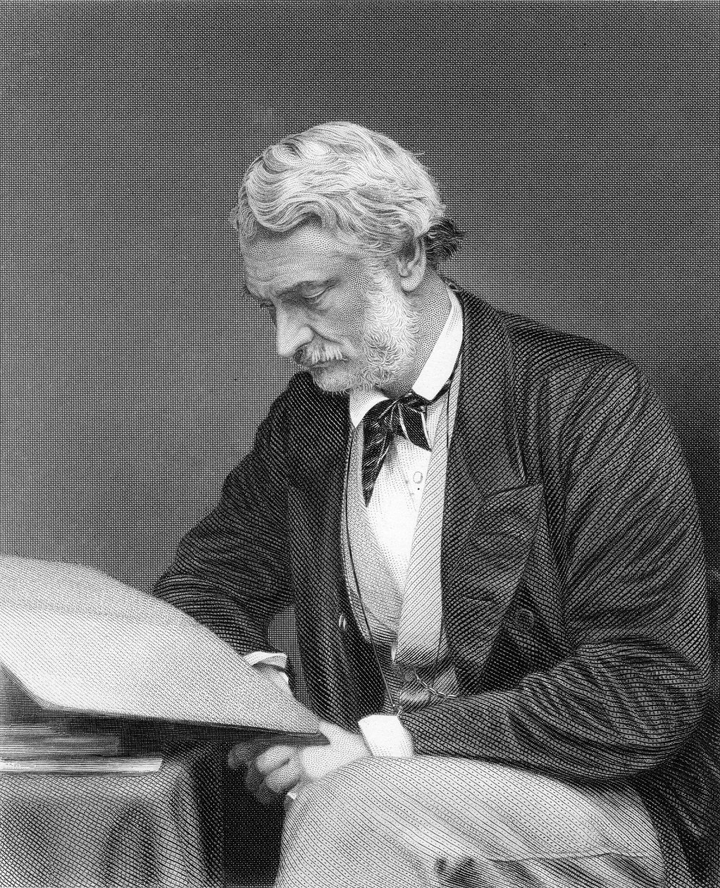 Ctihodný lord John Manners, vyrytý G. Cookem z fotografie S.A. Walkera od English School