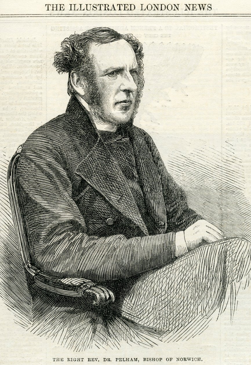 Pravý reverend Dr. Pelham, biskup z Norwiche z The Illustrated London News 14. října 1865 od English School