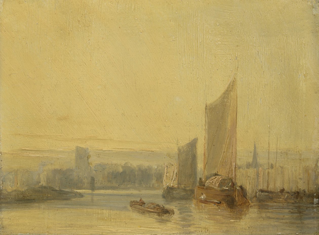 River Scene, Rouen od English School