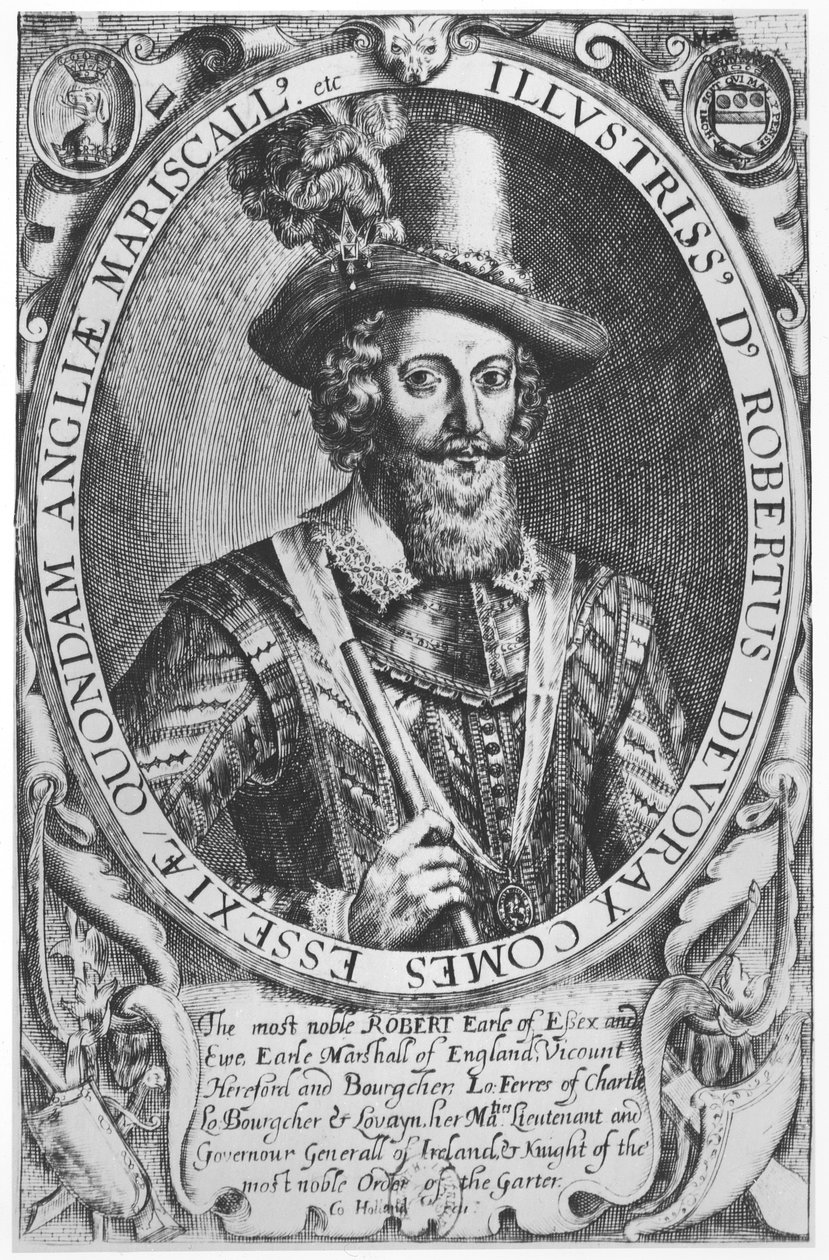 Robert Devereux, 2. hrabě z Essexu (rytina) od English School