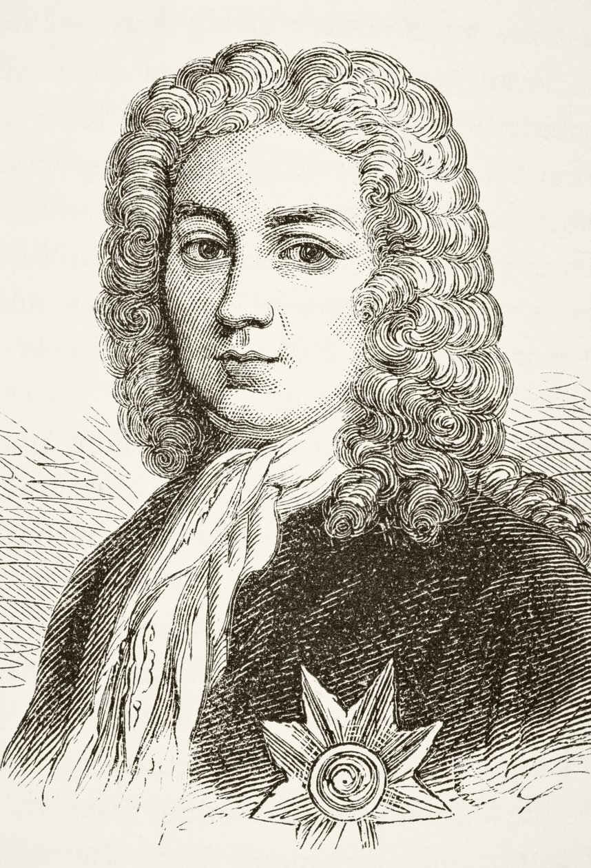 Robert Walpole, 1. hrabě z Orfordu, z „Národní a domácí historie Anglie“ od Williama Hickmana Smith Aubrey (1858-1916), vydaný v Londýně, kolem roku 1890 od English School