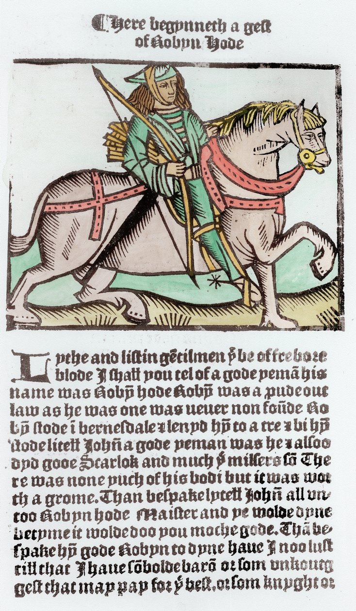 Robin Hood (později zbarvení) od English School