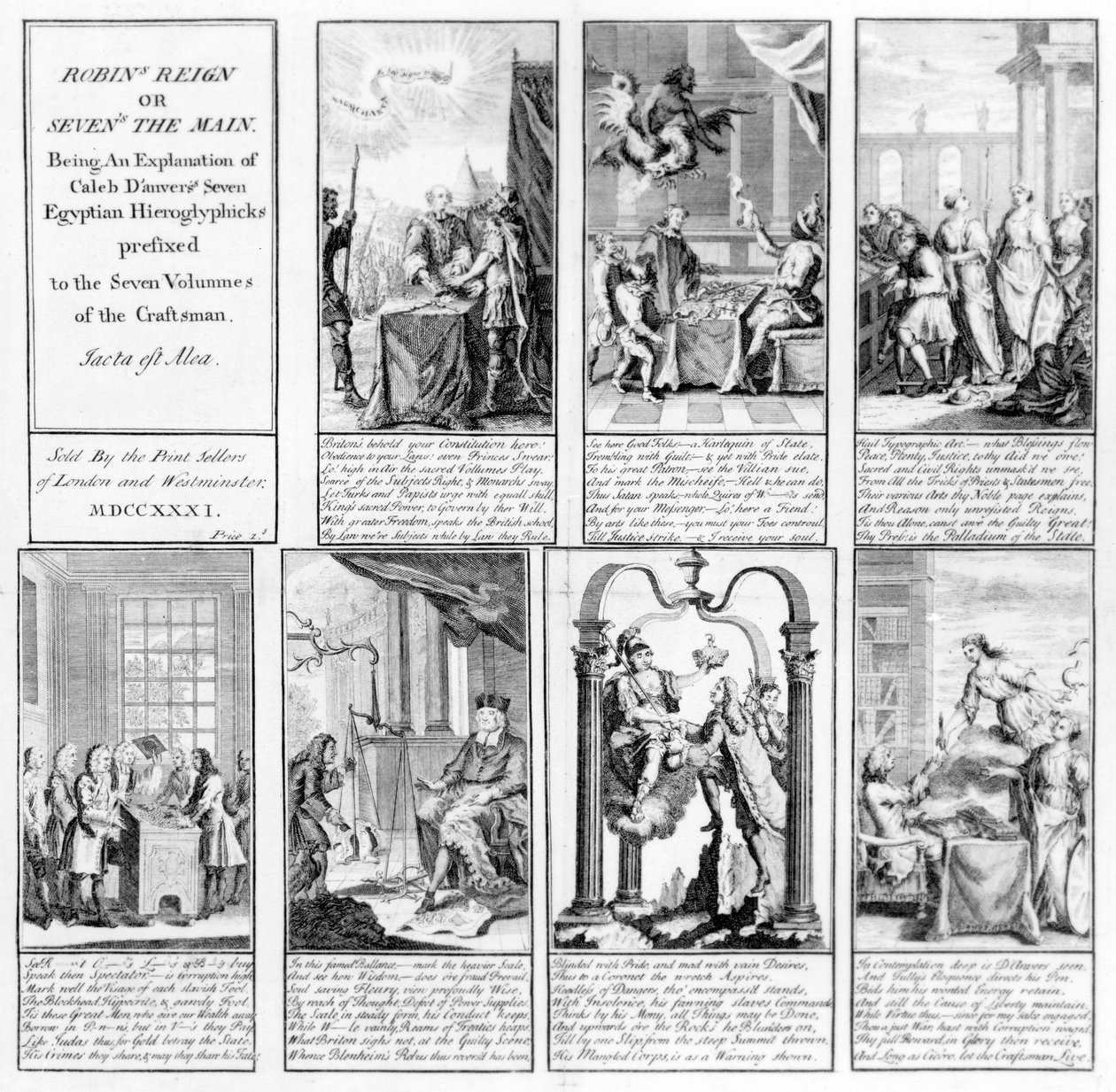 Robins Reign, neboli Sedmičky hlavních, 1731 od English School