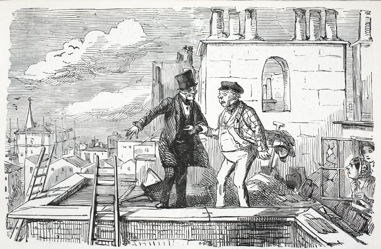 Střechy, ilustrace z Punch od English School