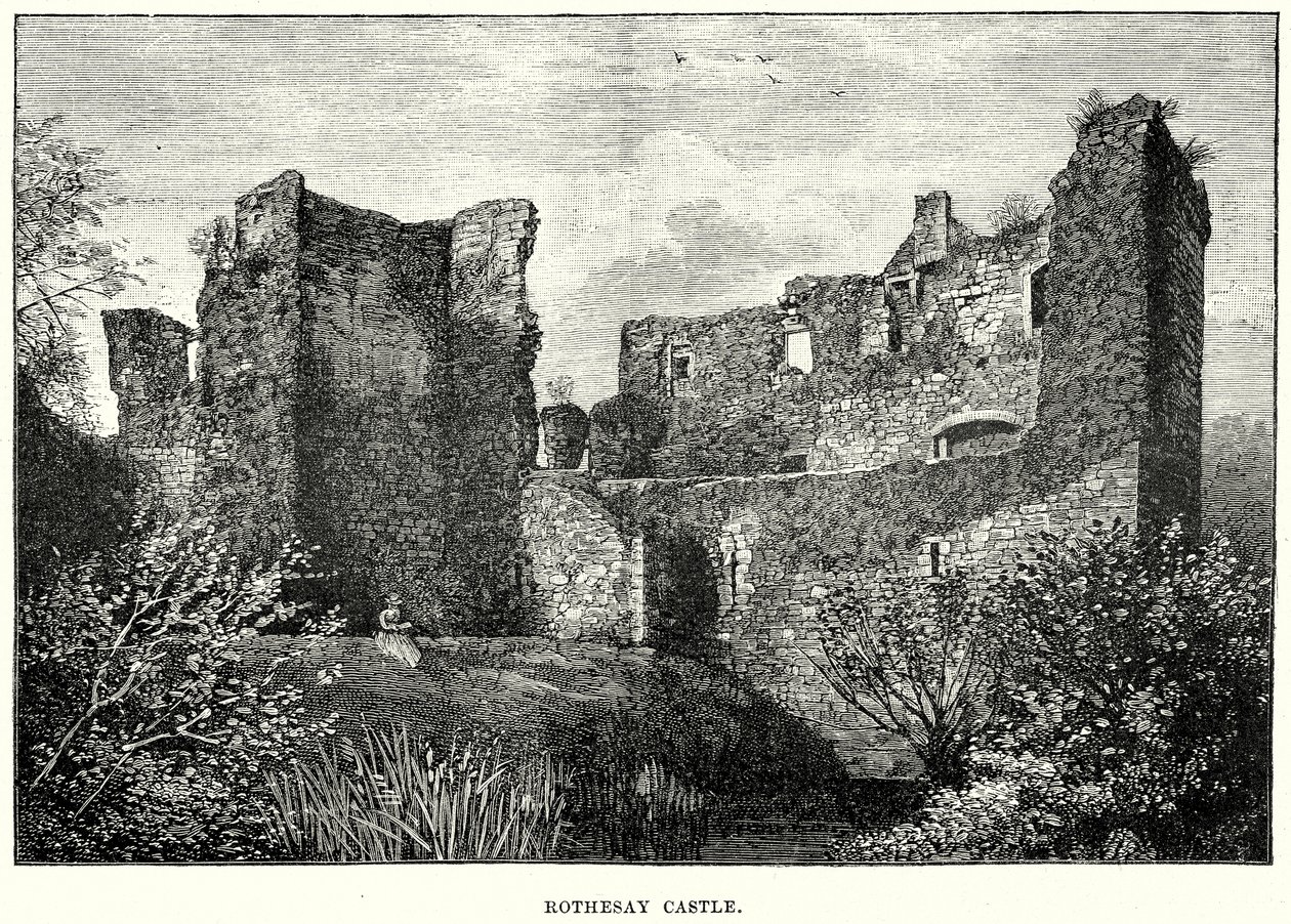 Hrad Rothesay (rytina) od English School