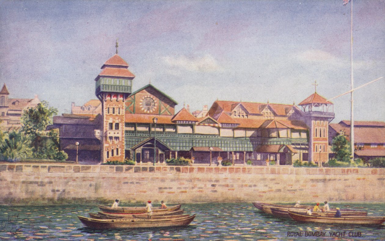 Royal Bombay Yacht Club (barevná litografie) od English School