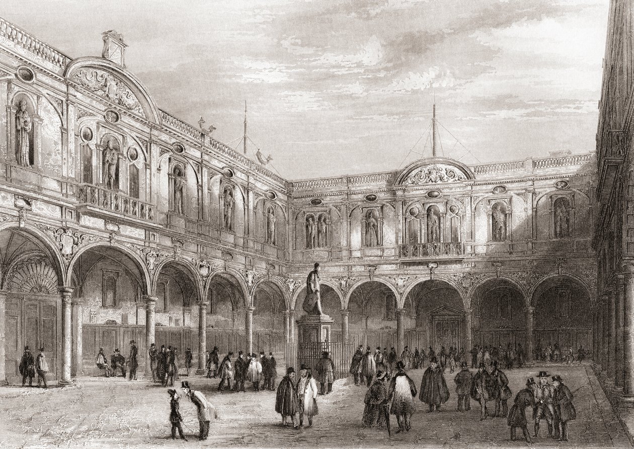 Royal Exchange, Londýn, Anglie od English School