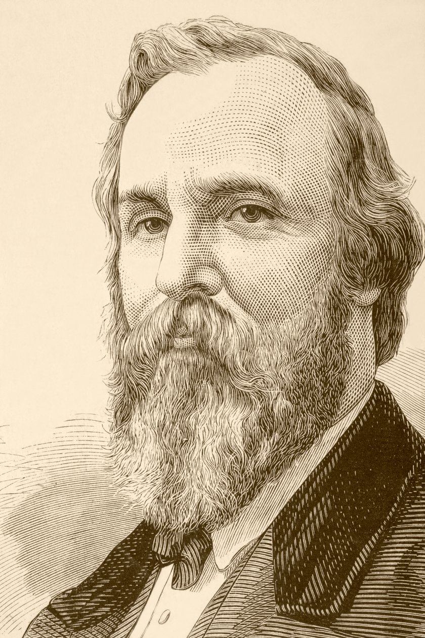 Rutherford Birchard Hayes (litho) od English School