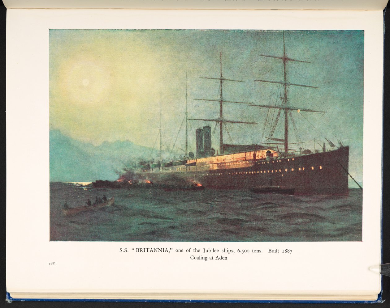 S. S. "Britannia", jedna z jubilejních lodí, 6 500 tun, postavená v roce 1887 v Adenu, Stoletá historie P&O, Peninsular and Oriental Steam Navigation Company od English School