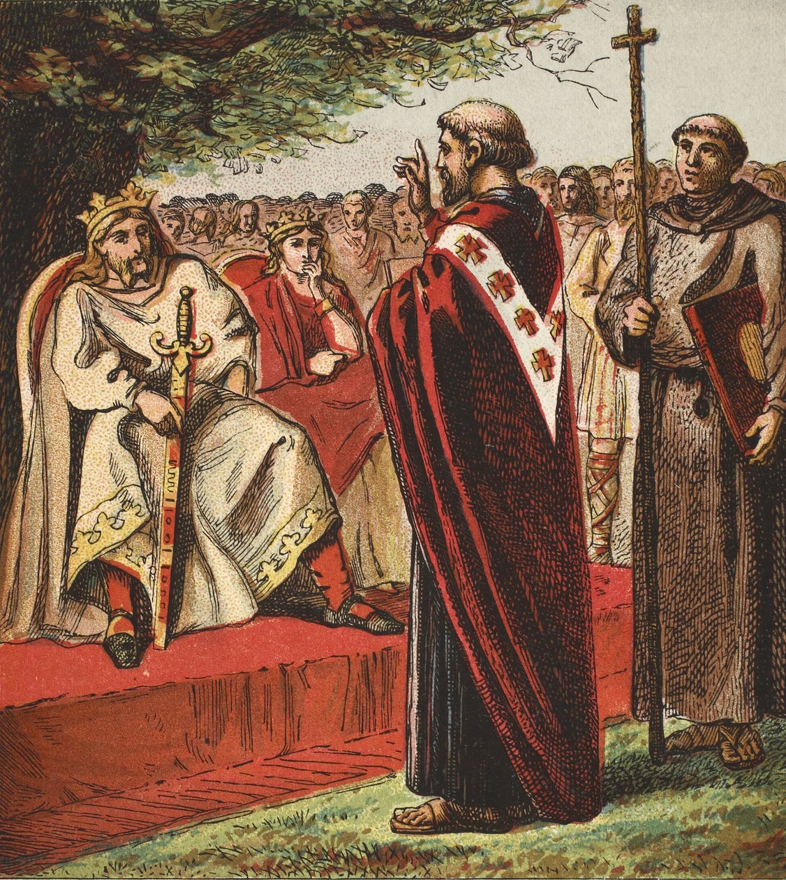 Svatý Augustin a Sasové, hospoda. 1890 od English School