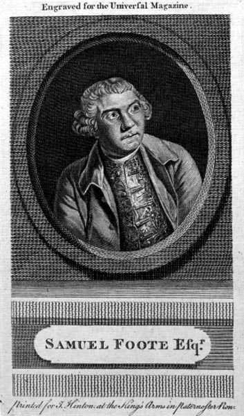 Samuel Foote (1720-77), vyryto pro 