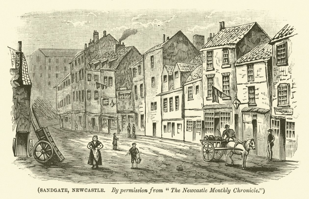 Sandgate, Newcastle (rytina) od English School