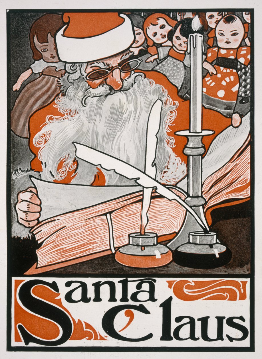 Santa Claus (barevná litografie) od English School
