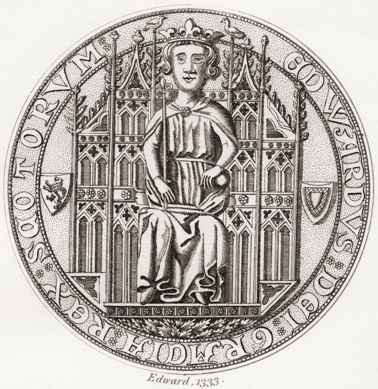 Pečeť Edwarda Balliola, c. 1283-1367. od English School