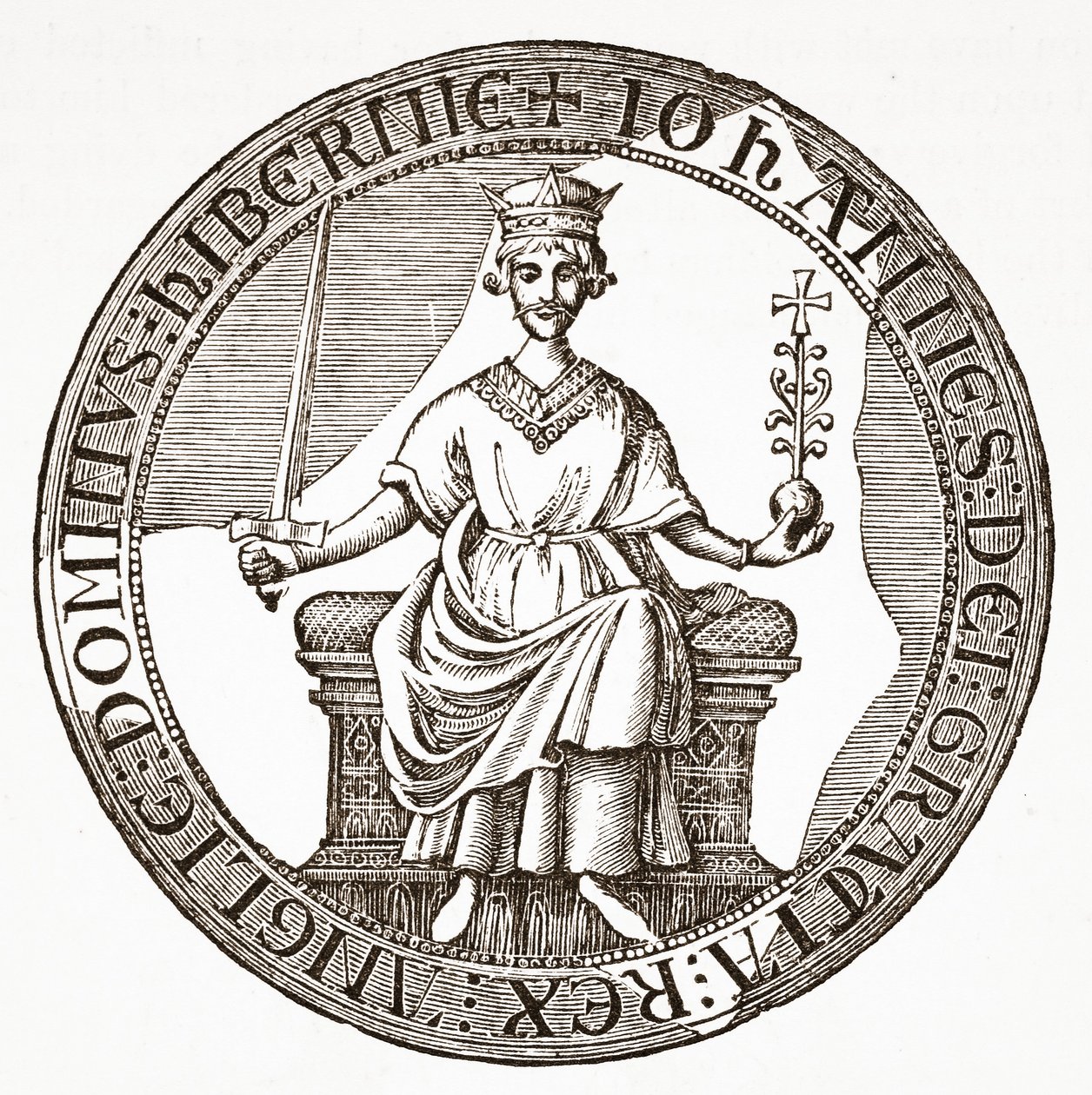 Pečeť krále Jana do Magna Charta od English School