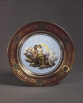 Miska Sevres zobrazující Thetis a Jupiter, od Roberta Adamse, počátek 19. století (porcelán) od English School