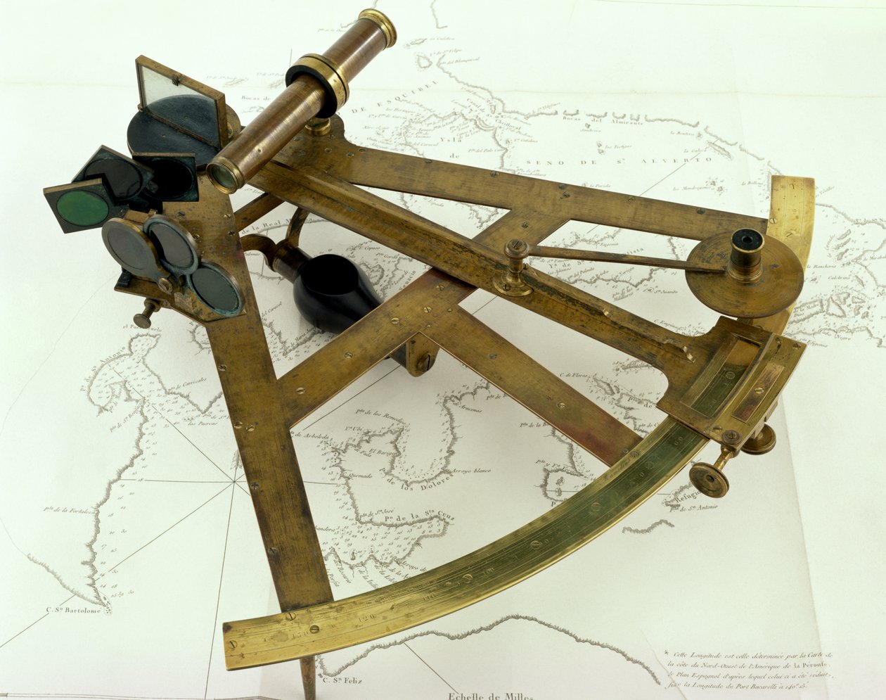 Sextant, anglický (mosazný) od English School