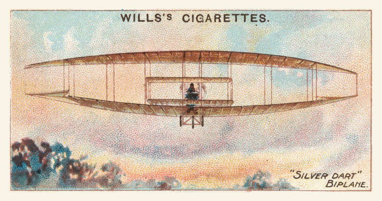 Silver Dart Biplane (chromolit) od English School